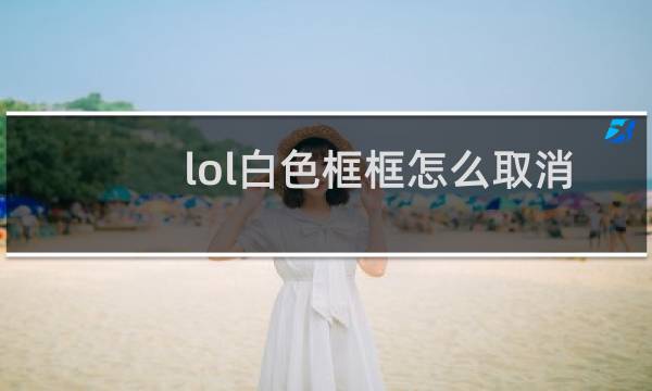 lol白色框框怎么取消图片