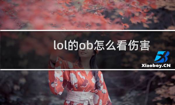 lol的ob怎么看伤害图片