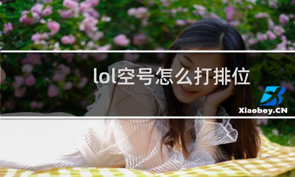 lol空号怎么打排位