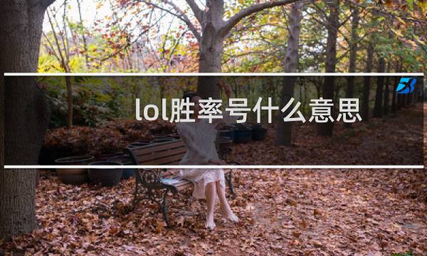 lol胜率号什么意思