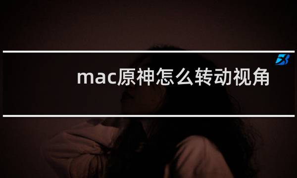 mac原神怎么转动视角