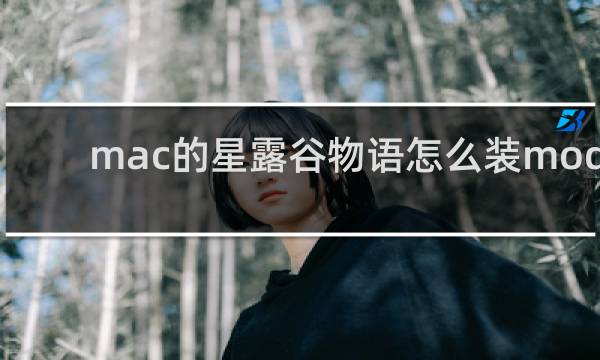 mac的星露谷物语怎么装mod