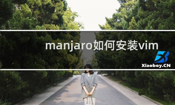 manjaro如何安装vim
