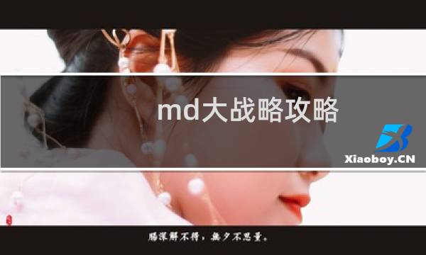 md大战略攻略
