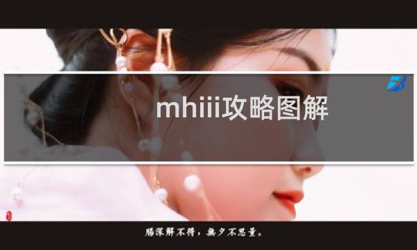 mhiii攻略图解