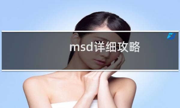msd详细攻略