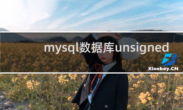mysql数据库unsigned