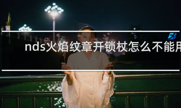 nds火焰纹章开锁杖怎么不能用