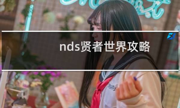nds贤者世界攻略
