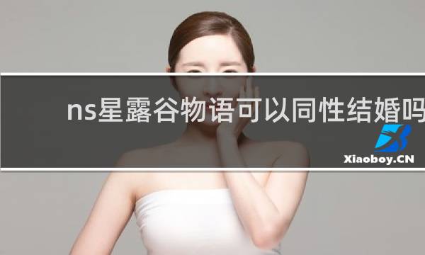 ns星露谷物语可以同性结婚吗