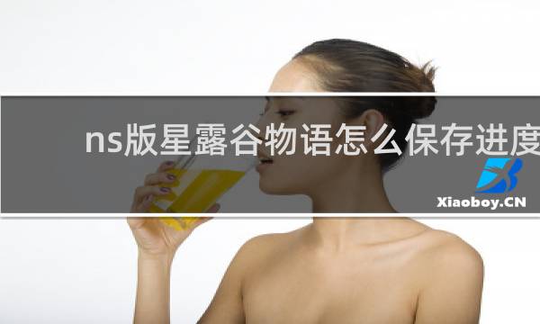 ns版星露谷物语怎么保存进度