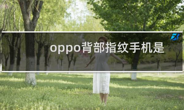 oppo背部指纹手机是哪款