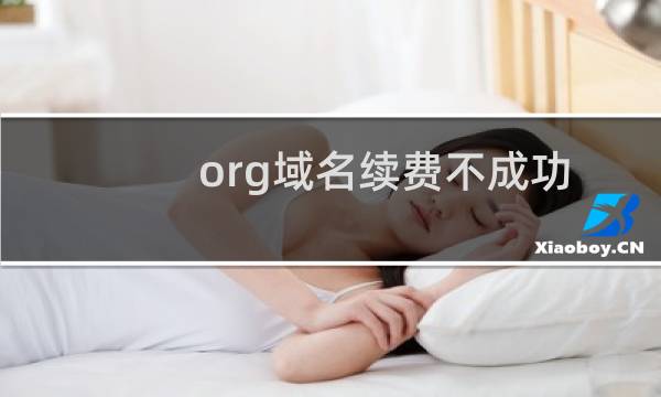org域名续费不成功-域名及账户问题