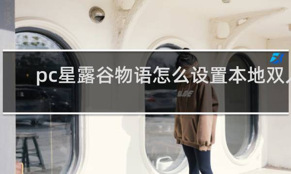 pc星露谷物语怎么设置本地双人