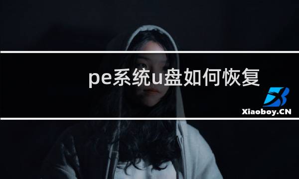 pe系统u盘如何恢复数据