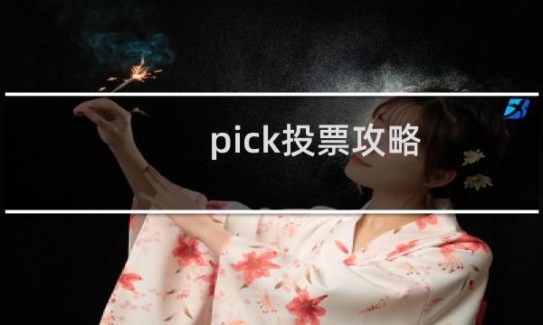 pick投票攻略