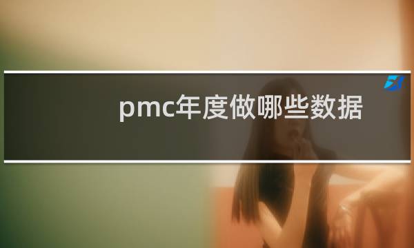 pmc年度做哪些数据