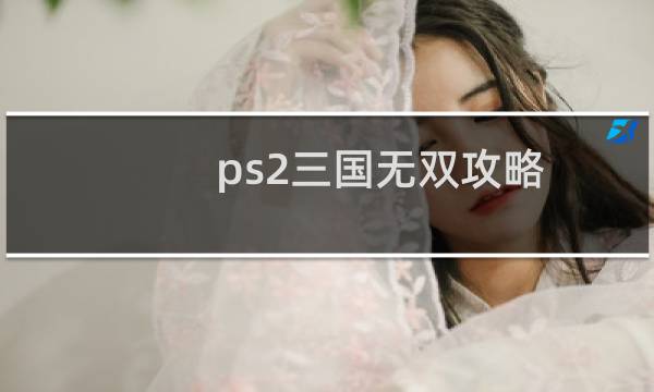 ps2三国无双攻略