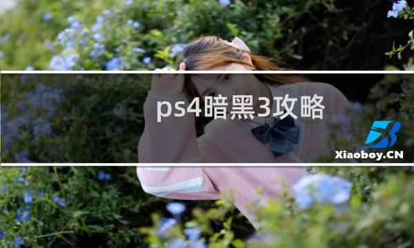 ps4暗黑3攻略