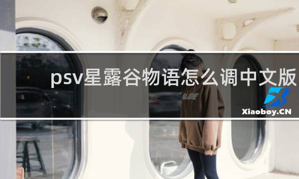 psv星露谷物语怎么调中文版