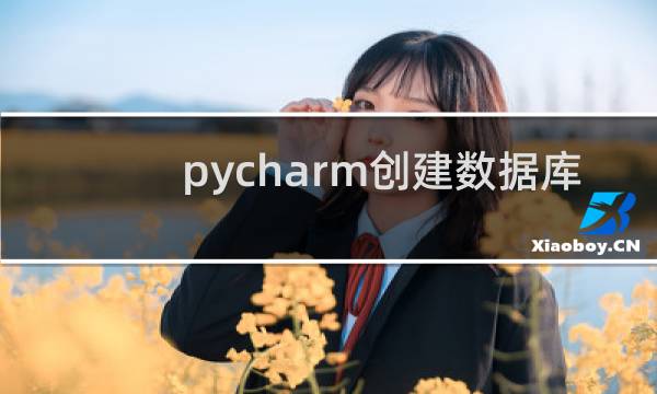 pycharm创建数据库