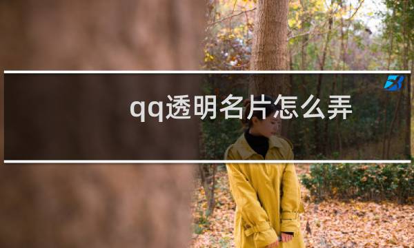 qq透明名片怎么弄
