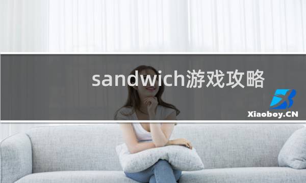 sandwich游戏攻略