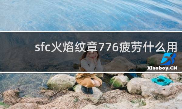 sfc火焰纹章776疲劳什么用