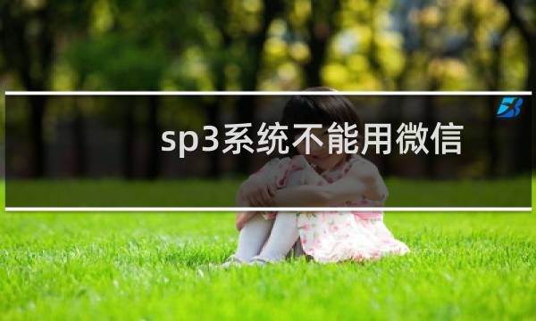 sp3系统不能用微信吗（sp3系统）图片