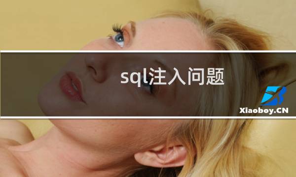 sql注入问题