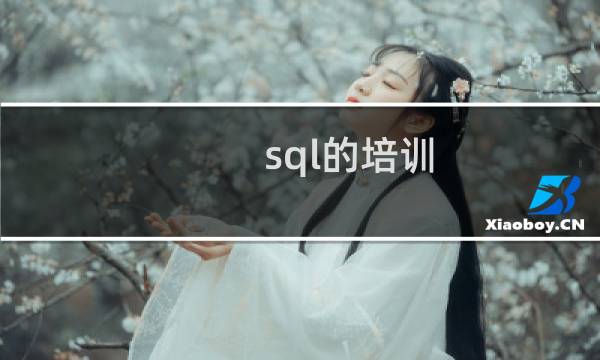 sql的培训