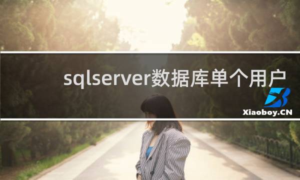 sqlserver数据库单个用户