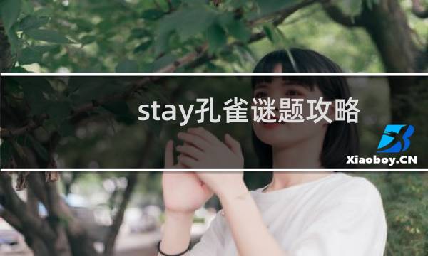 stay孔雀谜题攻略
