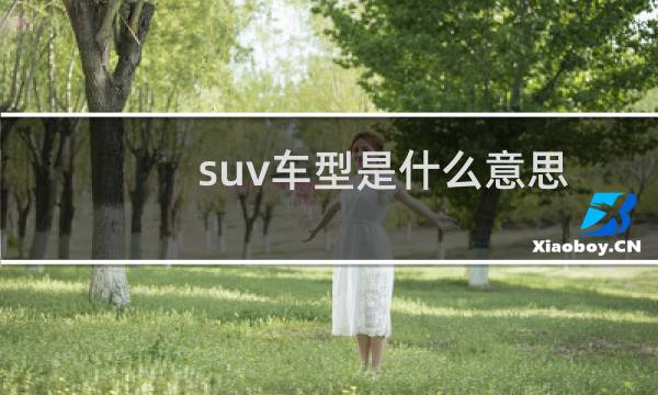suv车型是什么意思