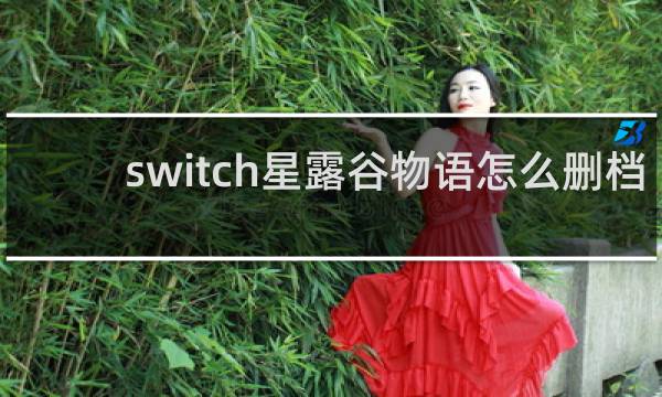 switch星露谷物语怎么删档