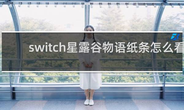 switch星露谷物语纸条怎么看