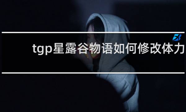 tgp星露谷物语如何修改体力