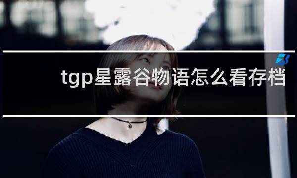 tgp星露谷物语怎么看存档