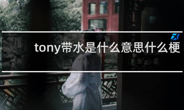 tony带水是什么意思什么梗