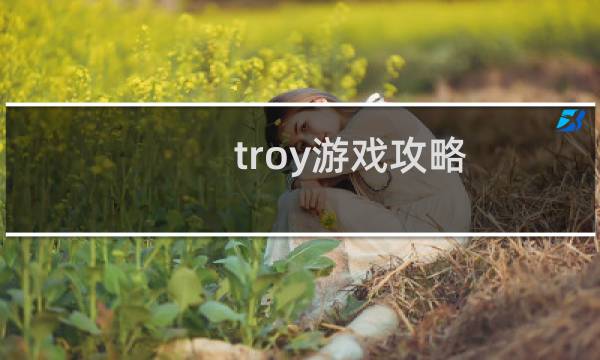 troy游戏攻略