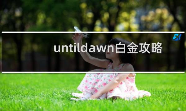 untildawn白金攻略