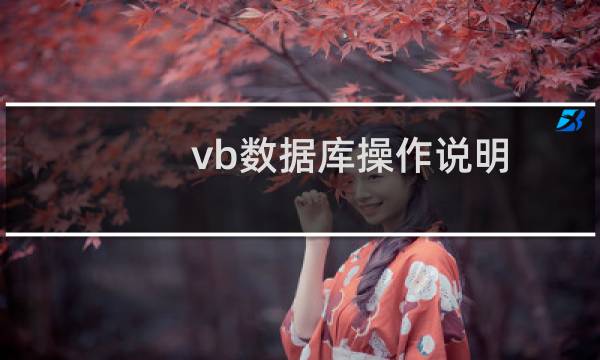 vb数据库操作说明（vb数据库）