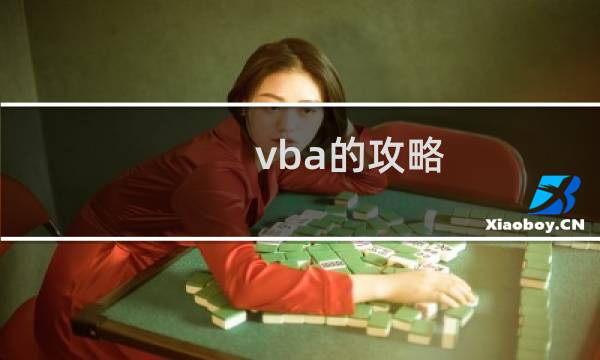 vba的攻略