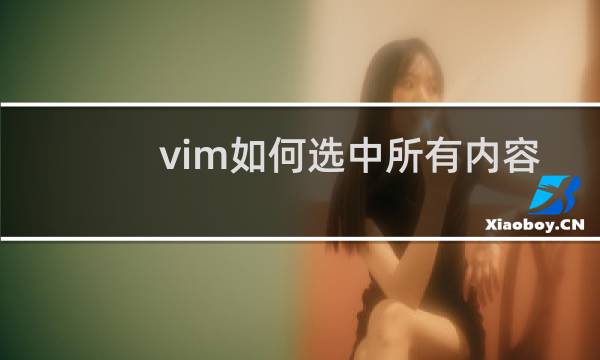 vim如何选中所有内容