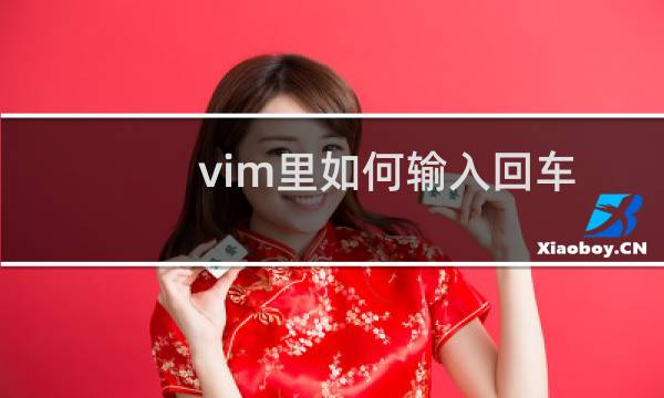 vim里如何输入回车