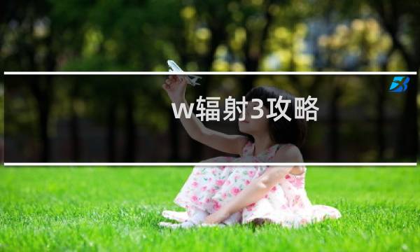 w辐射3攻略