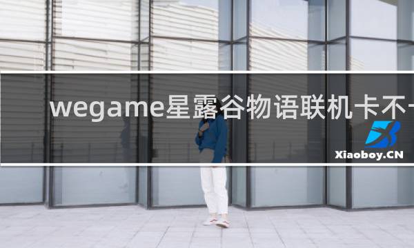 wegame星露谷物语联机卡不卡