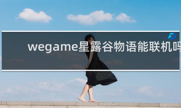 wegame星露谷物语能联机吗