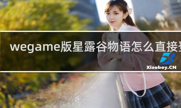 wegame版星露谷物语怎么直接登录