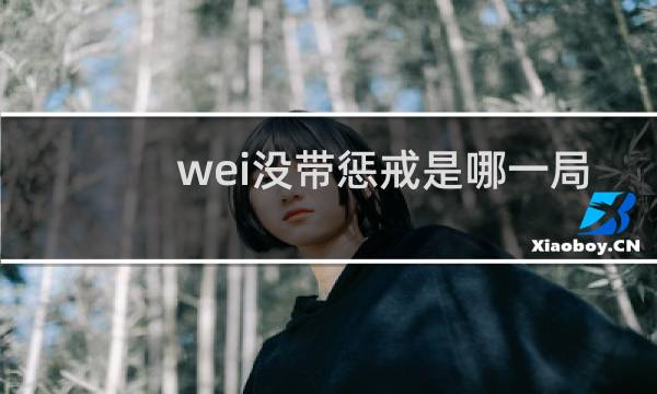 wei没带惩戒是哪一局 wei点燃男枪赢了吗什么梗